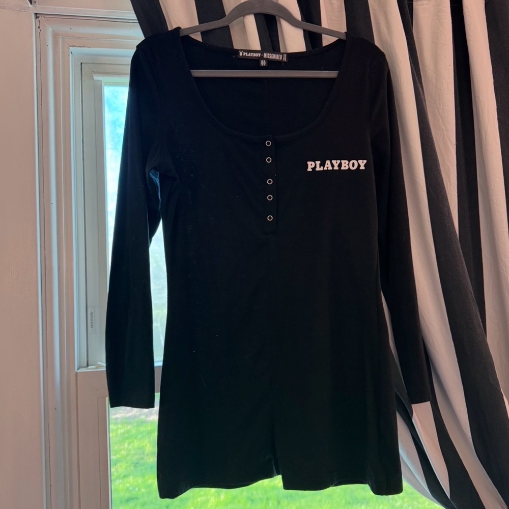 Playboy Black Sleep Romper
